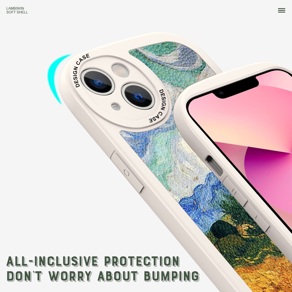 Realme Narzo 20 30A 50A 50 GT Neo 2 3T X XT X2 Prime 5G เคสเรียวมี สำหรับ Case Oil Painting เคสโทรศัพท์ Cover Lambskin Cases