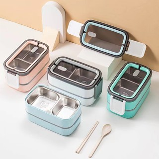 Double -Layer Stainless Steel Insulation Lunch Box Seal Microwave Students Lunch Box