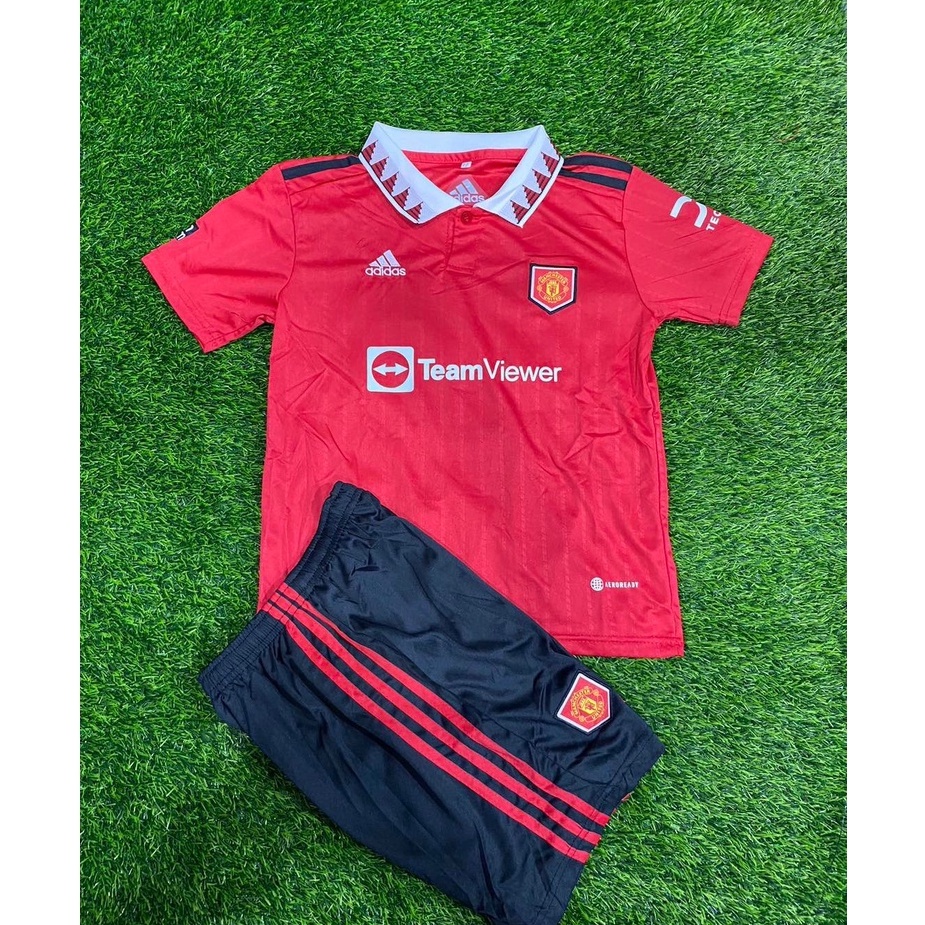 NOW เสื้อฟุตบอล ชุดกีฬา แมนยู สีแดง ชุดเด็ก รุ่นใหม่ล่าสุด 2022/2023 ชุดสโมสร (เสื้อพร้อมกางเกง) ราคาถูก