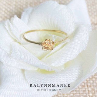 S6408 แหวนพลอยบุษราคัมแท้ ( Yellow sapphire ) ตัวเรือนเงินแท้ 925 ชุบทอง มีไซส์ 45-64กดเลือกไซส์แหวนที่ตัวเลือกสินค้าค่ะ