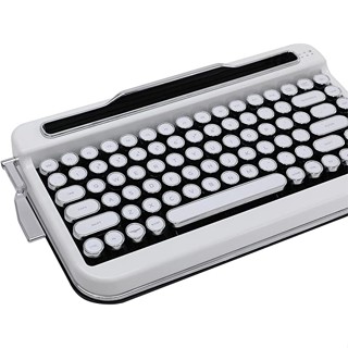 Penna Bluetooth Keyboard with White Chrome Keycap(US Language) (Switch-Cherry Mx Blue, Pure White)