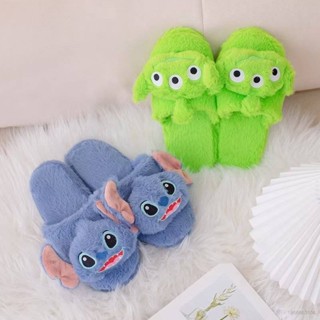 Hero Toy Story Alien Stitch รองเท้าแตะ ผ้าฝ้าย ขนนิ่ม ให้ความอบอุ่น ลายการ์ตูนน่ารัก คุณภาพสูง เหมาะกับฤดูใบไม้ร่วง และฤดูหนาว สําหรับใส่ในบ้าน