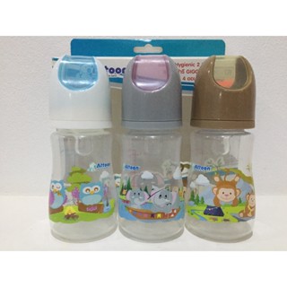 Sale ปิดกิจการ!! Attoon ขวดนม Hygienic 2 tone ชุด ซาฟารี GIGGLES 4 ออน แพ็ค 3 ขวด ขวดนมแอทตูนทูโทน GIGL