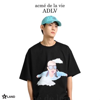 ADLV ( acmé de la vie) BABY FACE SKYDIVING SHORT SLEEVE T-SHIRT BLACK (ADL22TS0046U)