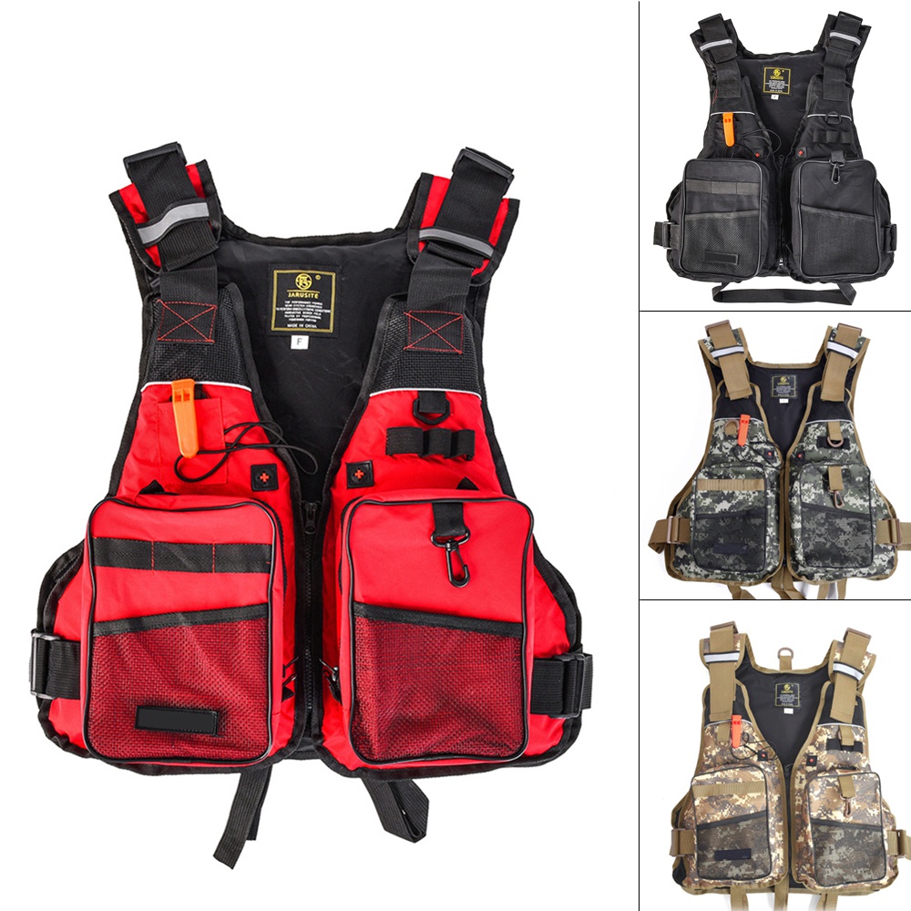 เสื ้ อชูชีพ Fly เสื ้ อกั ๊ กตกปลากีฬากลางแจ ้ งปรับ Oxford Buoyant เสื ้ อกั ๊ กตกปลา Life Vest