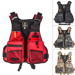 4 Colors Optional Outdoor Sport Adjustable Fishing Life Vest Oxford Camouflage Buoyant Waistcoat Life Jacket Fly Fishing Vest