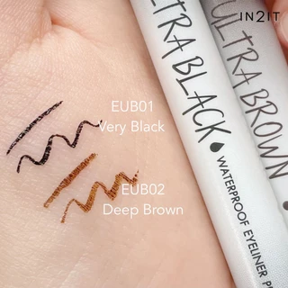 IN2IT Ultrablack & Ultrabrown Waterproof Eyeliner Pen - อายไลน์เนอร์ [EUB]