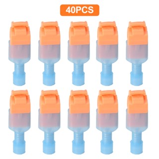 40pcs/set Home Multipurpose Insulated Electrical Quick Disconnect With Male Spade Terminal T-Tap Wire Connector