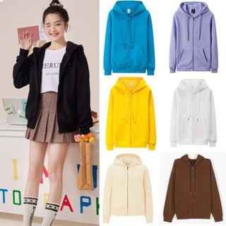 BEST SELLER ! Unisex Casual plain hoodie jacket with zipper M-3XL 16 colors