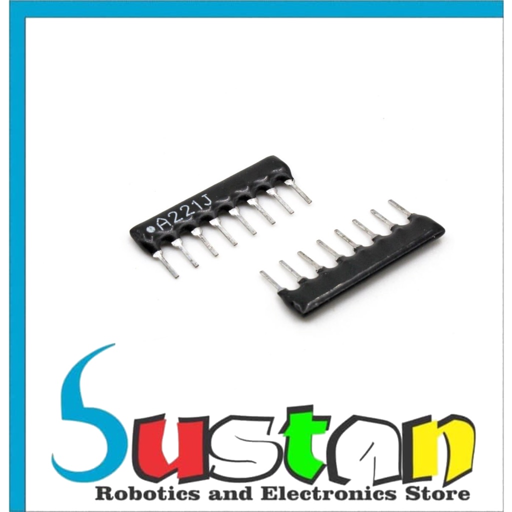 RESISTOR PACK 220 OHM A221J 9P ARRAY R PACK 9PIN 220 A221J 1/8 วัตต์