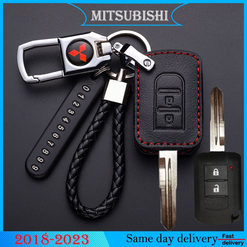 เคสกุญแจรีโมทรถยนต์ แบบหนัง สําหรับ Mitsubishi Montero Mirage Xpander Strada GLX