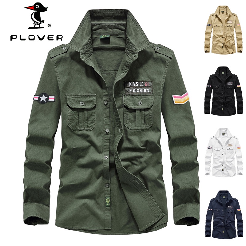 PLOVER เสื้อเชิ้ตแขนยาวชาย WAT Army SWAT เสื้อกีฬาต่อสู้