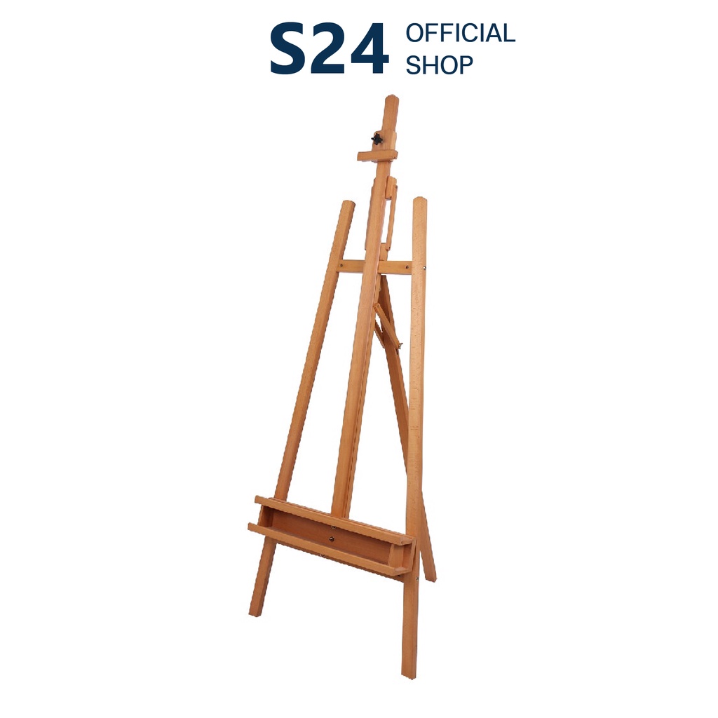 WAKU ขาตั้งรูป ขาตั้งวาดรูป ขาตั้งไม้ ขาตั้งเฟรม ขนาดใหญ่ WS-176 (57.5x100x168 cm) ไม้บีช Wood Easel