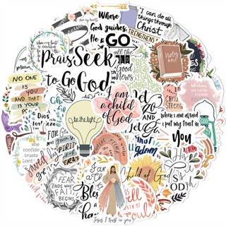 100Pcs/Set ❉ Jesus Christ &amp; Bible Phrase Series A Classical Wisdom Words สติ๊กเกอร์ ❉ DIY Fashion Waterproof Doodle Decals สติ๊กเกอร์