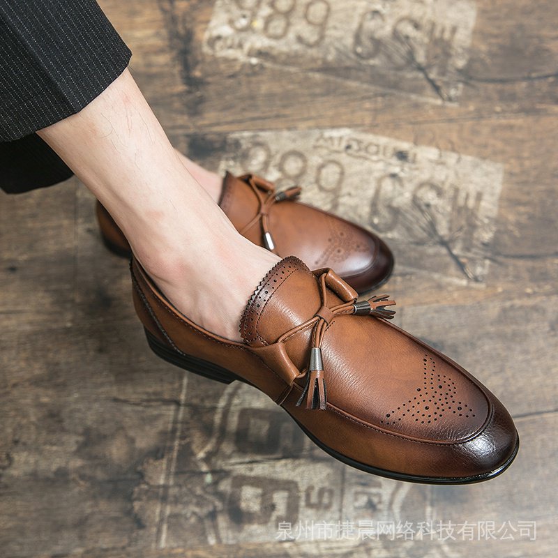 Kalley.th New arrival classic retro luxury leather shoes for men SWMX #4