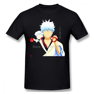 เสื้อคู่ มันไม่ใช่เรื่องตลก! การออกแบบเสื้อผ้าอะนิเมะ GINTAMA Gintoki Sakata อะนิเมะชุดผ้าฝ้ายผู้ชายเสื้อยืด