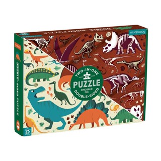 Mudpuppy - Dinosaur dig 100 Piece Double-Sided Puzzle จิ๊กซอว์ 100 ชิ้น ที่ต่อเล่นได้ 2 ฝั่ง