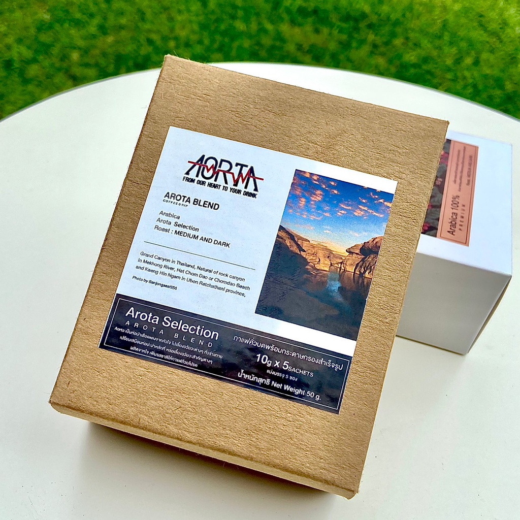 Drip Bag Set กาแฟพร้อมดริป Aorta Selection 10g x 5 ซอง