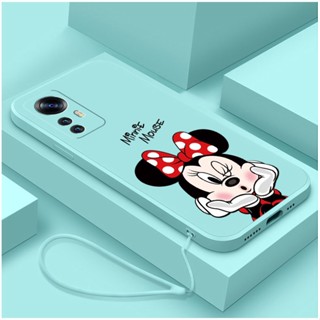 Xiaomi Redmi Note 12s A2 12 Pro 5G 12 Pro+ Plus 12 Pro 4G Lovely Minnie Mouse Case Matte Square Liquid Silicon Casing Exquisite Soft Cover