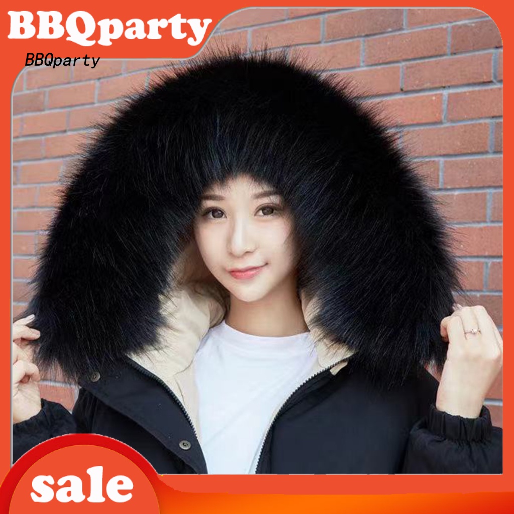 <BBQparty> ปกเสื้อโค้ท ขนสุนัขจิ้งจอกเทียม แต่งขนเฟอร์เทียม แฟชั่นฤดูหนาว สําหรับผู้หญิง