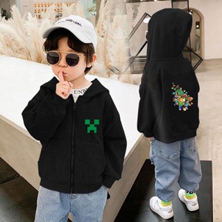 ใหม่ มายคราฟ เด็กซิปเสื้อคลุมด้วยผ้าเด็กทารกเสื้อผ้าสาวเสื้อ…