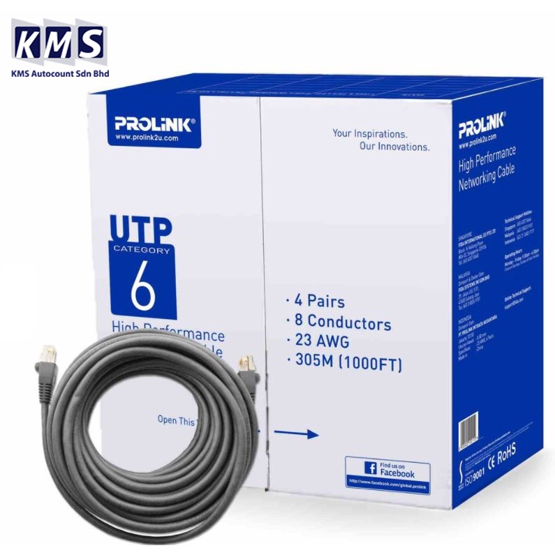 PROLINK 305M CAT6 UTP สาย LAN (กล่อง)