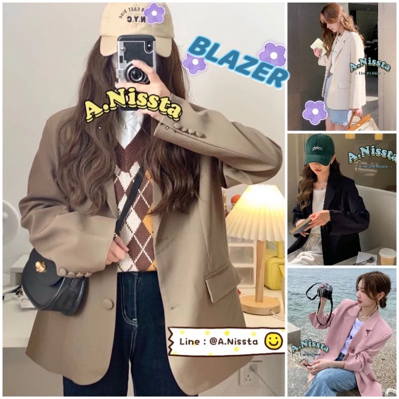 𝑲𝒐𝒓𝒆𝒂 𝑩𝒍𝒂𝒛𝒆𝒓 *พร้อมส่ง ทรงเกาหลีสวย Everyday Look | Blazer | เบลเซอร์ | สูท