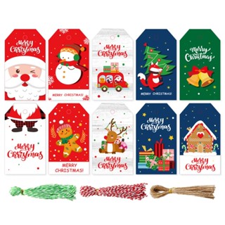 be&gt; 100Pcs Hanging Labels Christmas Gift Favor DIY Arts Crafts with 25 Meters Twine