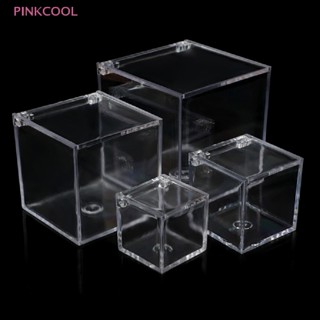 Pinkcool กล่องอะคริลิคใส สําหรับใส่ขนมช็อคโกแลต ลูกอม ลูกบาศก์ ตกแต่งวันเกิด งานแต่งงาน ขายดี