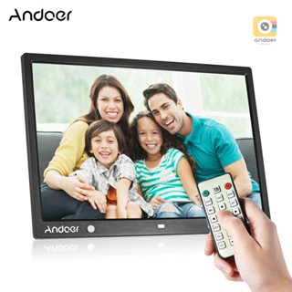 Andoer อัลบั้มรูปภาพดิจิทัล LED หน้าจอขนาดใหญ่ 15 นิ้ว 1280 * 800 HD Music Video eBook นาฬิกา ปฏิทิน ฟังก์ชั่นตรวจจับการเคลื่อนไหว ปุ่มสัมผัส รองรับ Rem