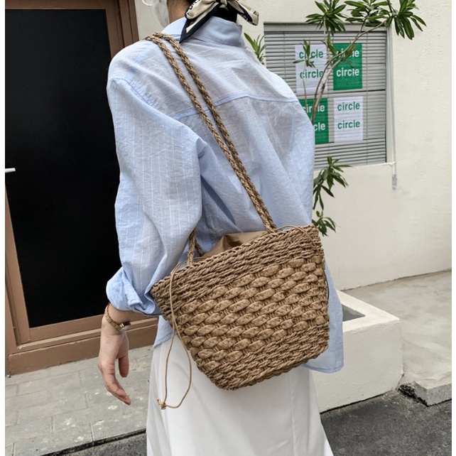 💕ivy กระเป๋าสาน Bagu Ori พร้อมส่ง Promotion (A30) กระเป๋า กระเป๋าสะพายข้าง