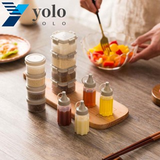 Yolo ขวดบีบแยม PP แบบใส พร้อมฝาปิด ทําความสะอาดง่าย สําหรับบาร์บีคิว