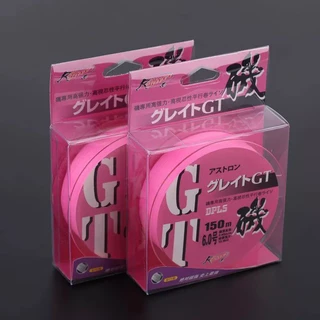 สายเอ็นตกกุ้งตกปลา Rock Fishing Line สีชมพูสดใส ยาว 150 เมตร มีหลายขนาดให้เลือก