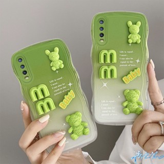 เคสป้องกันโทรศัพท์มือถือ ลายหมี 3D ไล่โทนสี สําหรับ Vivo Y11 Y12 Y17 Y15 U10 S1