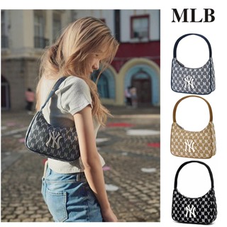 🔥จัดส่งจากกรุงเทพ🔥 ของแท้💯 เป๋าสะพายไหล่MLB JACQUARD MONOGRAM UNISEX HOBO BAG