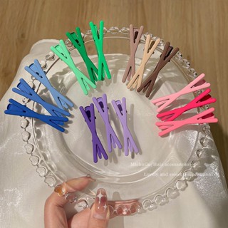 ใหม่ กิ๊บติดผม สีแคนดี้ ไขว้ กิ๊บติดผม เกาหลี ด้านข้าง น่ารัก แฟชั่น เครื่องประดับผม