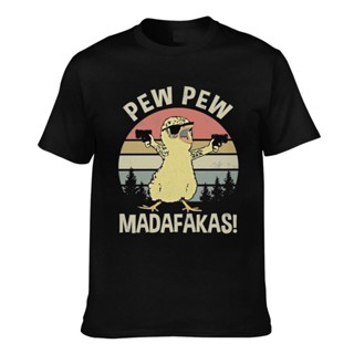 เสื้อยืด ผ้าฝ้าย พิมพ์ลาย Pew Pew Madafakas แฟชั่นฤดูร้อน สําหรับผู้ชาย