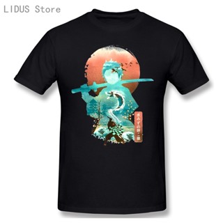 เสื้อยืด Ukiyo ลมหายใจของน้ําปีศาจฆ่าเสื้อยืดผู้ชาย Tanjiro แขนสั้นเสื้อยืดลําลองผู้ชายแฟชั่นเสื้อยืดเสื้อยืดทีเชิ้ตเสื้