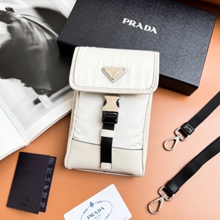 PRADA Nylon and Saffiano shoulder bag ของแท้ 100% [ส่งฟรี]