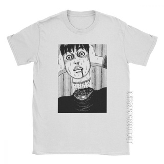 เสื้อยีด สยองขวัญฮาโลวีนโฮ Junji Ito สีแดงคอเต่าเสื้อยืดชายชายเสื้อยืดลําลองเสื้อทีเชิ้ตบริสุทธิ์ท็อปส์ซูผ้าฝ้ายบริสุทธิ