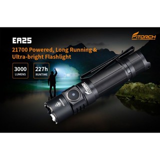 Fitorch EA25 หลอด Luminus SST70 3000Lumens ไฟฉายขนาดเล็กแต่สว่างมาก เพียงฝ่ามือ พร้อมแบต 21700 5000mAh