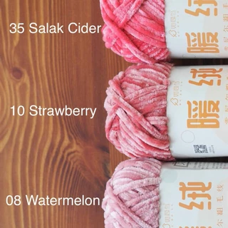 ไหมพรม ไหมพรมกำมะหยี่ ไหมกำมะหยี่ Snowball Velvet Yarn 6 มม. 100 กรัม