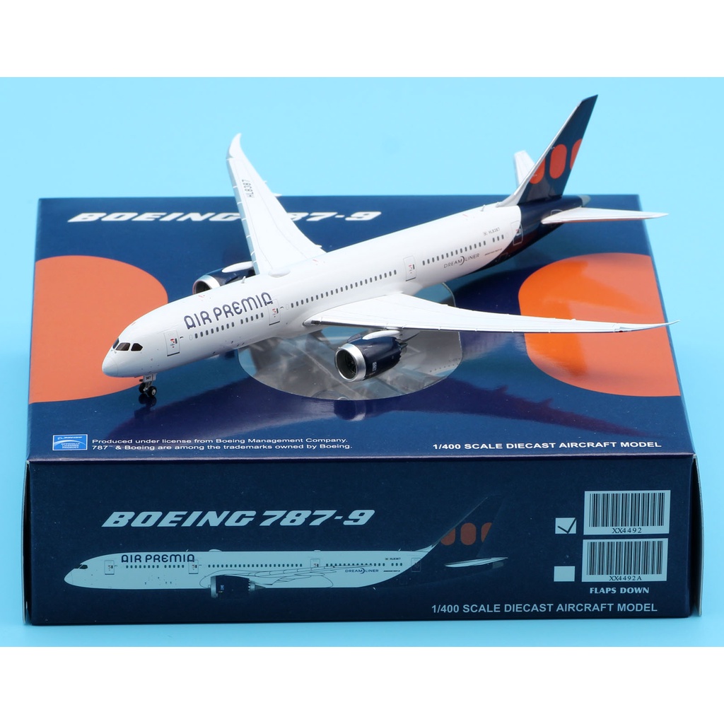 XX4492 เครื่องบินสะสมโลหะผสม JC Wings 1:400 Air Premia "Dreamliner" Boeing B787-9 Diecast Aircraft J