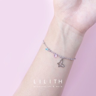 Lilith - Silver Butterfly Collection  สร้อยคอ สร้อยข้อมือ กำไล ผีเสื้อ สแตนเลส