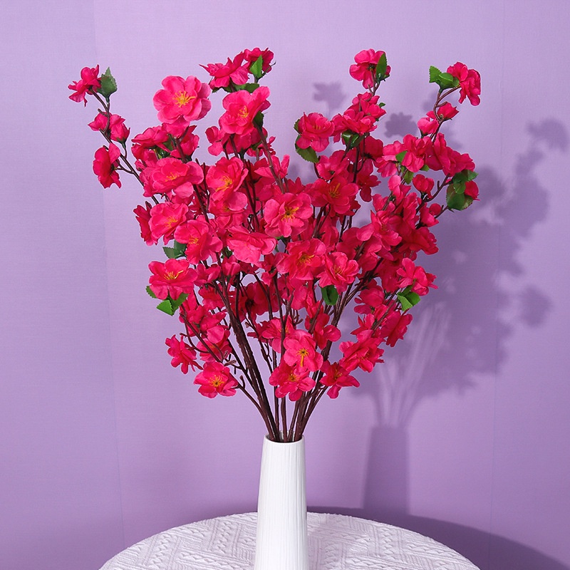 กิ่งดอกบ๊วยเทียมยาว 65 ซม. ดอกพีชเทียม ดอกบ๊วยปลอม สำหรับตกแต่งบ้าน - รูปที่ 5