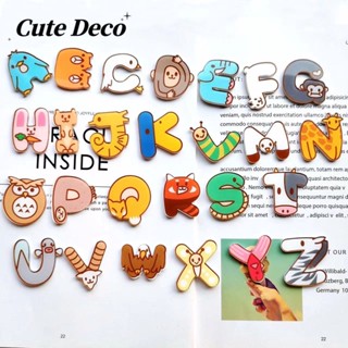 【 Cute Deco 】ตัวอักษรสัตว์น่ารัก (26 แบบ) เพนกวิน A / หมี B / ห่าน C Charm ปุ่ม Crocs / น่ารัก Jibbitz Croc รองเท้า DIY / วัสดุเรซินเสน่ห์ สําหรับ DIY