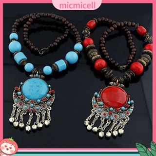 (micmicell) เครื่องประดับสร้อยคอโซ่ยาวจี้สไตล์โบฮีเมียนสําหรับผู้หญิง