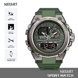 Nstart Watch NST8600 NST 8600 นาฬิกาข้อมือดิจิทัล พร้อมไฟ LED สไตล์สปอร์ต สําหรับผู้ชาย