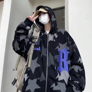 พร้อมส่งเสื้อ​กัน​หนาว​ แขนยาว มีซิป มี​ฮู้ด ทรง​หลวม​ ใส่สบาย
