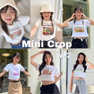 (oversize.summer) ครอปผ้าคอตตอนพอดีตัว mini crop #2(พร้อมส่ง)